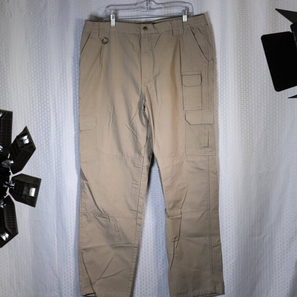 5.11 Tactical Series Size 40/34 (33") 100% Cotton Elastic sides khaki color - Picture 2 of 13